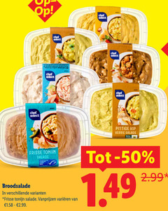  salade 50 chef select pittige kip kerrie frisse tonijn varieeren 