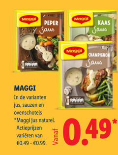  maggi jus saus peper sauzen ovenschotels naturel varieeren kaas champignon 