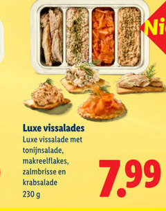  salade luxe vissalades vissalade tonijnsalade makreelflakes krabsalade 