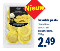  pasta 200 with pistachio pesto and combined delicate intense filling gevulde 
