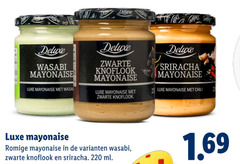  mayonaise wasabi luxe wasa zwarte knoflook chili romige ml 