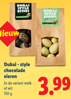 paaseitjes 150 dubai style eitjes chocolade eieren melk wit 3.99 