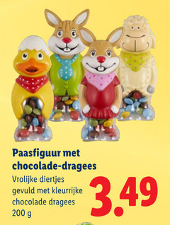  chocolade 200 paasfiguur dragees diertjes gevuld 