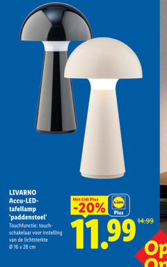  16 28 livarno accu led tafellamp paddenstoel touchfunctie touch schakelaar instelling lichtsterkte cm 