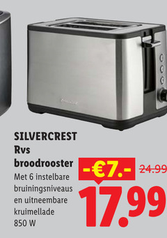 klik op dit plaatje voor een vergroting en voor vergelijkbare aanbiedingen gerelateerd aan
6 silvercrest rvs broodrooster instelbare bruiningsniveaus uitneembare kruimellade 6 silvercrest rvs broodrooster instelbare bruiningsniveaus uitneembare kruimellade