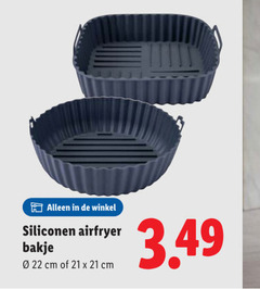  22 siliconen airfryer bakje cm 
