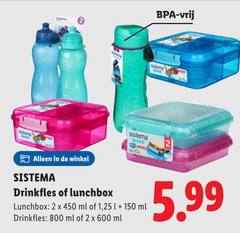  2 150 450 600 sistema drinkfles lunchbox lunch ml 1 25 vrij 5.99 