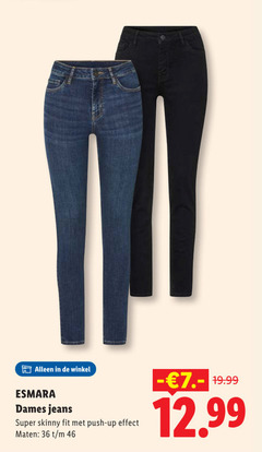 klik op dit plaatje voor een vergroting en voor vergelijkbare aanbiedingen gerelateerd aan
36 46 esmara dames jeans super skinny fit push up effect maten 36 46 esmara dames jeans super skinny fit push up effect maten