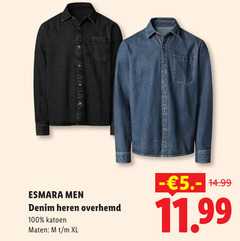  100 esmara men denim heren overhemd katoen maten xl 5. 