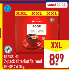  barissimo koffie 2 xxl coffee experts rood full aromatic intensity people pack filterkoffie 