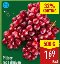  druiven 32 500 pitloze rode 