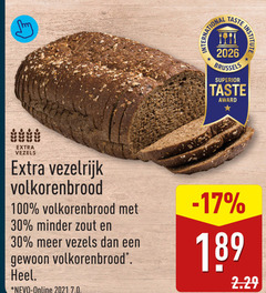  brood 30 100 2021 taste institute brussels superior award vezels vezelrijk volkorenbrood minder zout online 