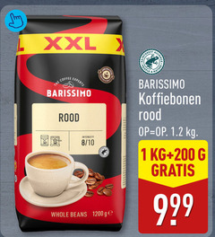  barissimo koffiebonen 1 200 xxl coffee experts rood nature intensity 8 10 people 1.2 whole beans ge 