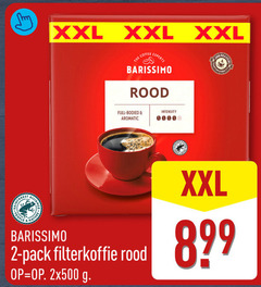  barissimo koffie 2 xxl coffee experts rood full aromatic intensity people nature pack filterkoffie 