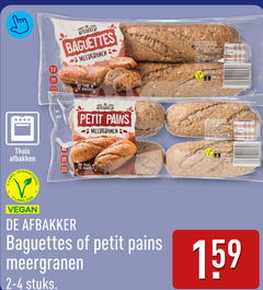  bakker baguettes meergranen thuis bakken afbakken label petit pains stuks 