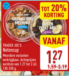  noten 20 trader cranberry melange ongezouten nutri score meerdere varieeren fruit mix chocolade 