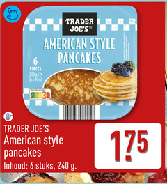  pannenkoeken 6 240 pieces trader american style pancakes nutri score inhoud stuks 