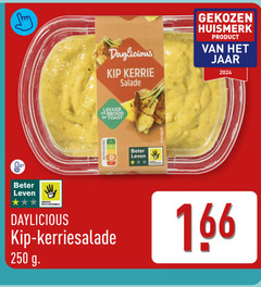  salade 250 kip kerrie gekozen huismerk jaar brood toast beter leven dieren bescherming kerriesalade 