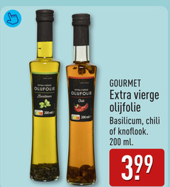  olijfolie 200 vierge basilicum chili gourmet knoflook ml 