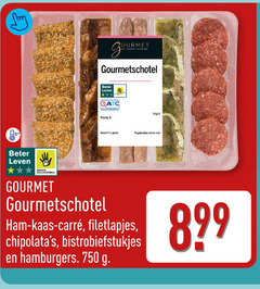  gourmetschotel 750 finest cuisine beter leven gewicht gebruiken dieren bescherming gourmet ham kaas carree filetlapjes hamburgers 