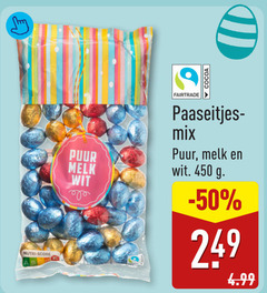  paaseitjes 450 nutri score puur melk wit fairtrade cocoa mix 