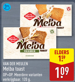  120 der meulen melba volkoren vertrouwde toast elders meerdere 