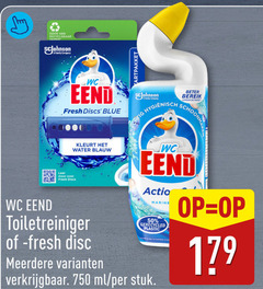  wc eend toiletreiniger 50 750 doos recyclebaar papier scjohnson family company fresh discs blue beter bereik rand hygienisch leer kleurt water blauw marine gerecycled plastic disc meerdere ml stuk 