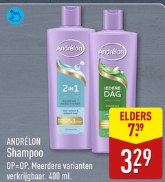  andrelon shampoo 400 conditioner dag schoon haar reinigt instap vitamine b5 meerdere ml verfrisser elders 