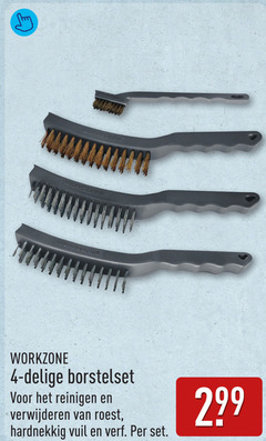  4 workzone borstelset reinigen verwijderen roest hardnekkig vuil verf 