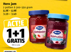  hero jam 1 2 potten kilo v.a. aardbeien bosvruchten minder zoet 
