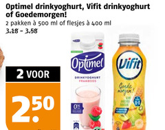  vifit optimel drinkyoghurt 2 250 400 500 goedemorgen pakken ml framboos re b 