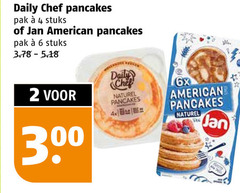  daily chef jan pannenkoeken 2 4 6 pancakes pak stuks american 6x 00 naturel 4x 