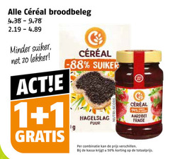  cereal broodbeleg hagelslag 1 50 minder suiker puur nutri aardbei fraise combinatie kassa 