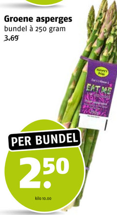  asperges 250 groene bundel kilo nature 