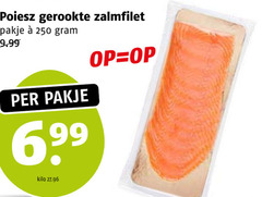  gerookte zalmfilet 250 pakje 6 99 kilo 