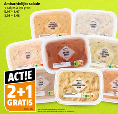  salade 1 2 3 150 ambachtelijke bakjes beenham kip sate solade chicken sweet onion kilo v.a. uitloopeieren bieslook combinatie kassa pulled ge 