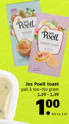  jos poell toast 19 cups pak dove 