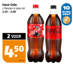  coca-cola cola 2 10 1500 coca flessen ml cent liter original zero 