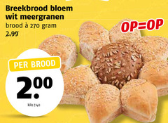  broodjes 200 breekbrood bloem wit meergranen brood kilo 
