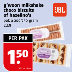  150 milkshake choco biscuits pak 200 250 kilo v.a. 