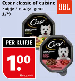 klik op dit plaatje voor een vergroting en voor vergelijkbare aanbiedingen gerelateerd aan
cesar hondenvoer 100 classic cuisine kuipje 150 kilo v.a. cesar hondenvoer 100 classic cuisine kuipje 150 kilo v.a.