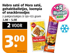  2 300 hebro mora gehaktballetjes loempia snackbroodjes zakjes kilo v.a. safe ajam 5 munten child supermarkten 