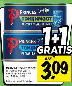 princes tonijn in blik 160 tonijnmoot vierge olijfolie gecertificeerd 1 water stuk 