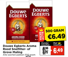 douwe egberts koffie 500 aroma rood evenwichtig hond grove maling snelfilter soorten pakken voucher 