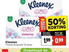  kleenex tissues 50 essential stuks voucher download 