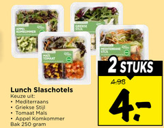  saladeschotel 2 250 appel komkommer griekse stijl mais tomaat lunch slaschotels mediterraans bak mediterrane stuks 