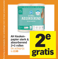  albert heijn huismerk keukenpapier 2 3 50 150 productvarianten rol vellen rollen absorberend keuken papier actieprijs 