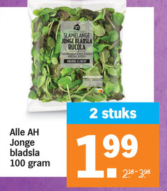  sla 2 100 slamelange jonge bladsla rucola kruidig zacht stuks 