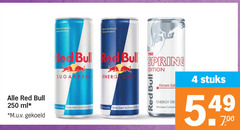  red bull energiedrank 4 250 ml m.u.v gekoeld lekkers spring sugarfree stimuleert lichaam ge edition kersen energy stuks 