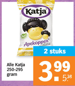  katja snoep 2 apekoppen stuks 3.99 